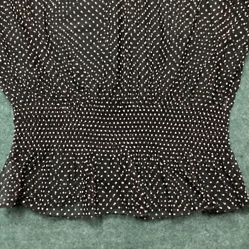 Zara Black and White Dotted Blouse
